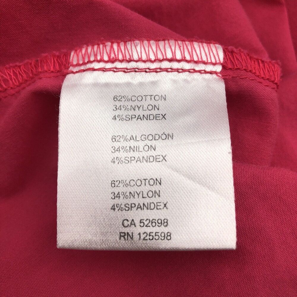 Ellen Tracy Button Up Collared Long Sleeve Shirt Berry Red Size 8 Western - Picture 7 of 9